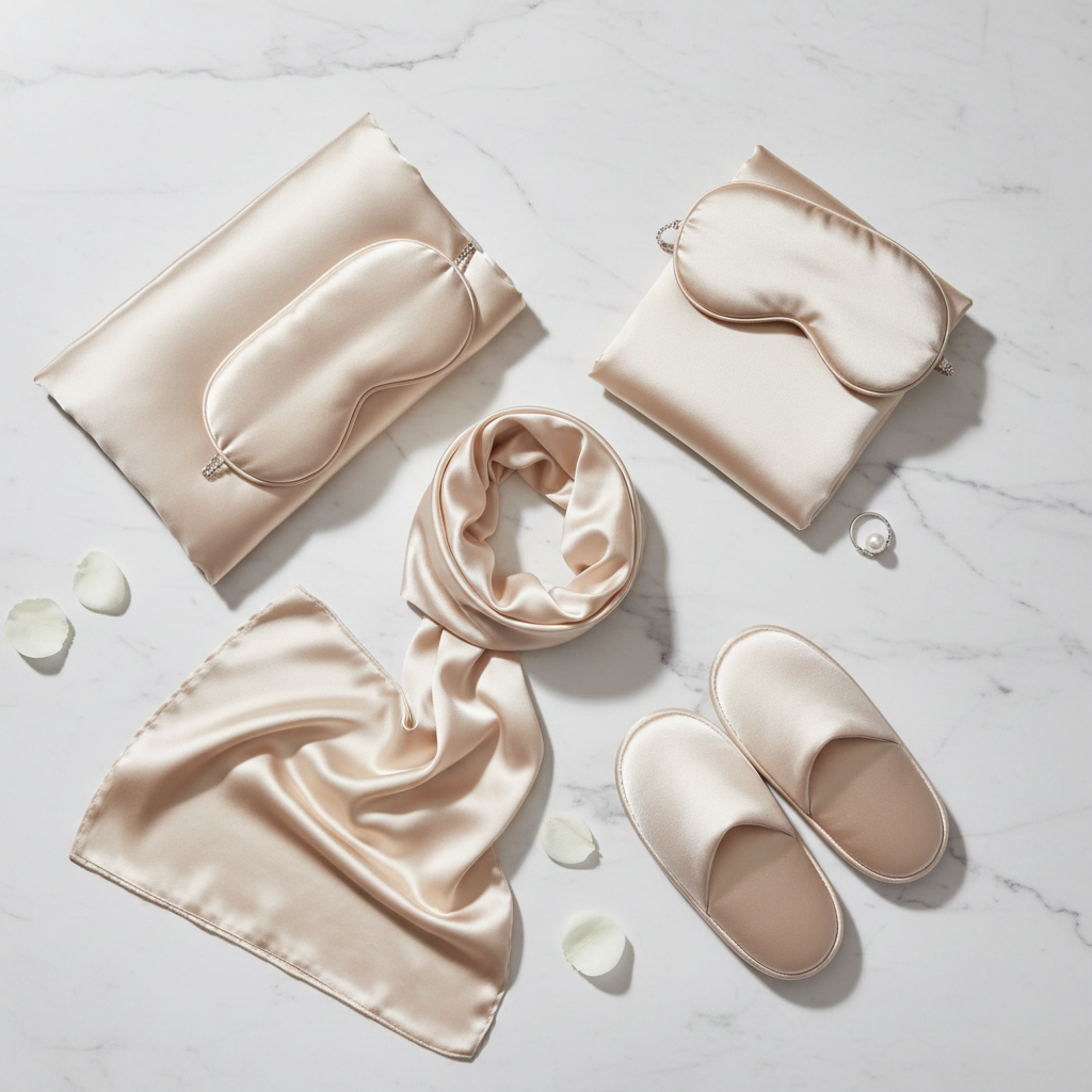 Luxury Sleep 4-Piece Silk Set